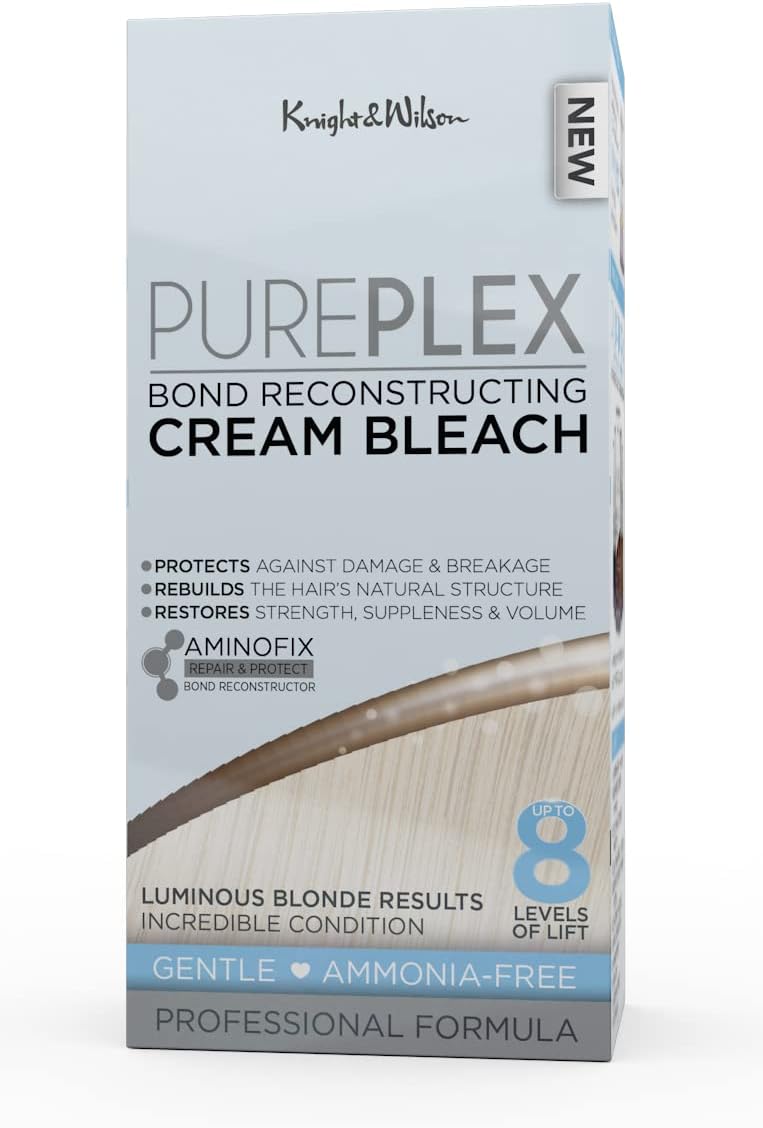 Knight & Wilson Pure Plex Bond Nourishing Hair Bleach Kit with Ammonia Free Formula for Gentle Lightening and Repair