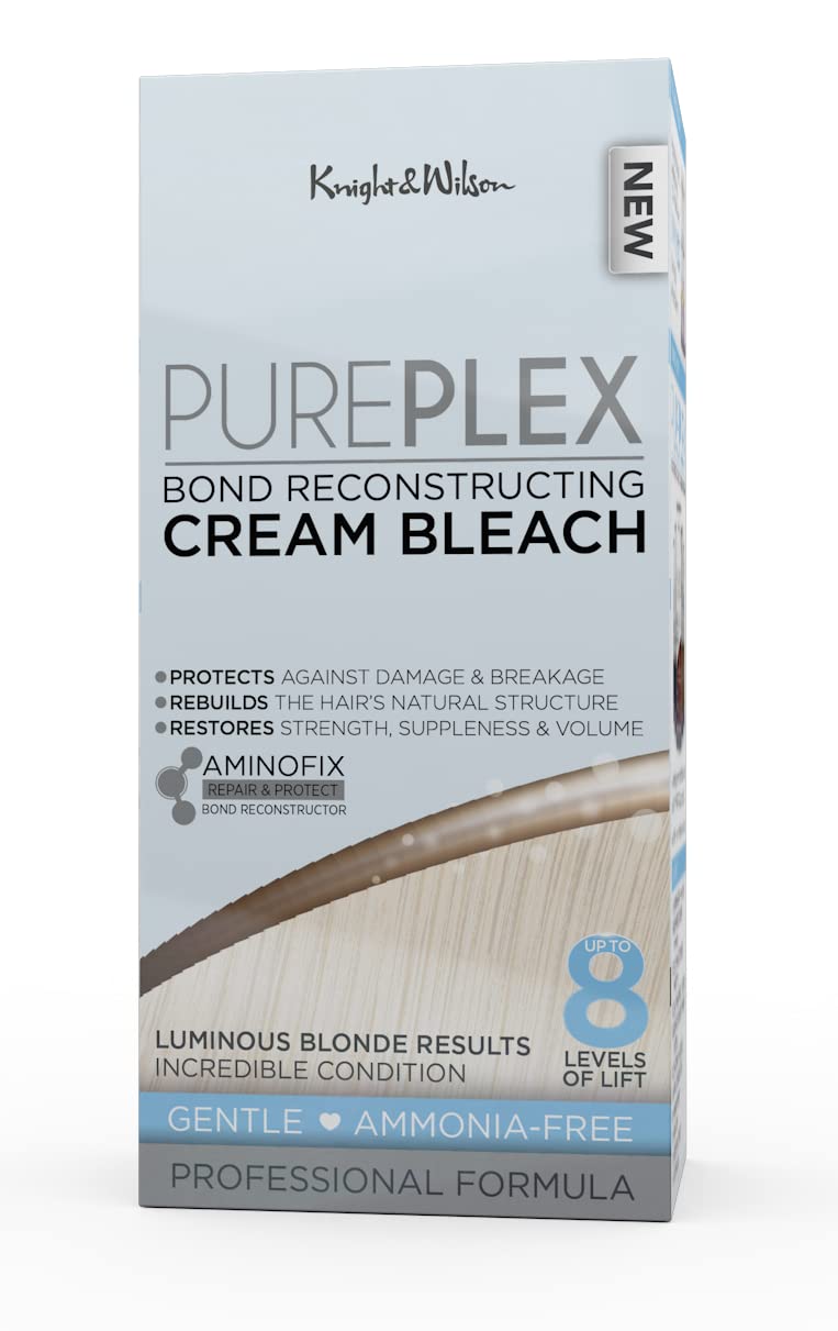 Knight & Wilson Pure Plex Bond Nourishing Hair Bleach Kit with Ammonia Free Formula for Gentle Lightening and Repair