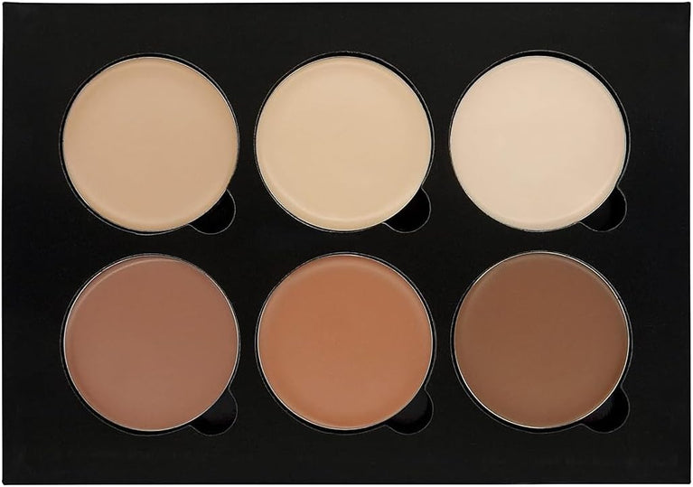 W7 Cosmetics Professional Contour Kit - Cream-Based Highlighting & Concealing Palette with Step-by-Step Guide