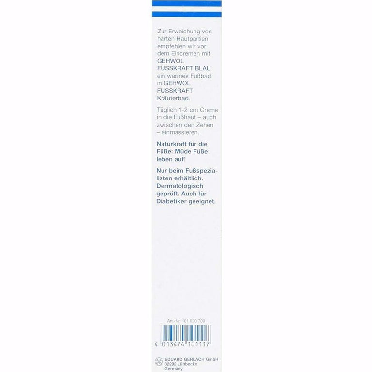 Gehwol Nourishing Foot Cream with Anti-Fungal Formula, 125ml Tube, Blue
