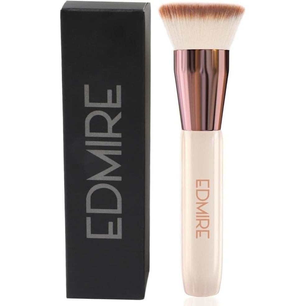 Makeup Brush for Liquid, Cream & Powder Foundations - Premium Quality Vegan Synthetic Hair Brush for Full Coverage