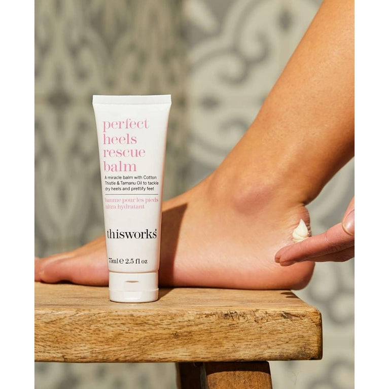 Revitalizing Foot Care Cream with Cotton Thistle, Lemon and Lavender Oils 75ml - Heel Balm for Dry Skin and Cracked Heels