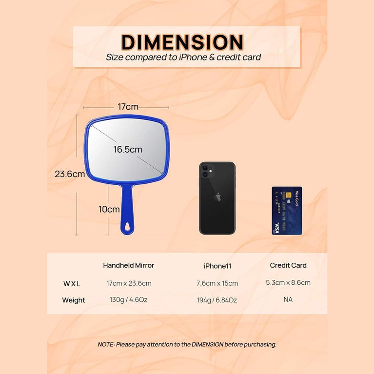 Distortion-Free Handheld Mirror with Anti-Skid Design, Union Jack White