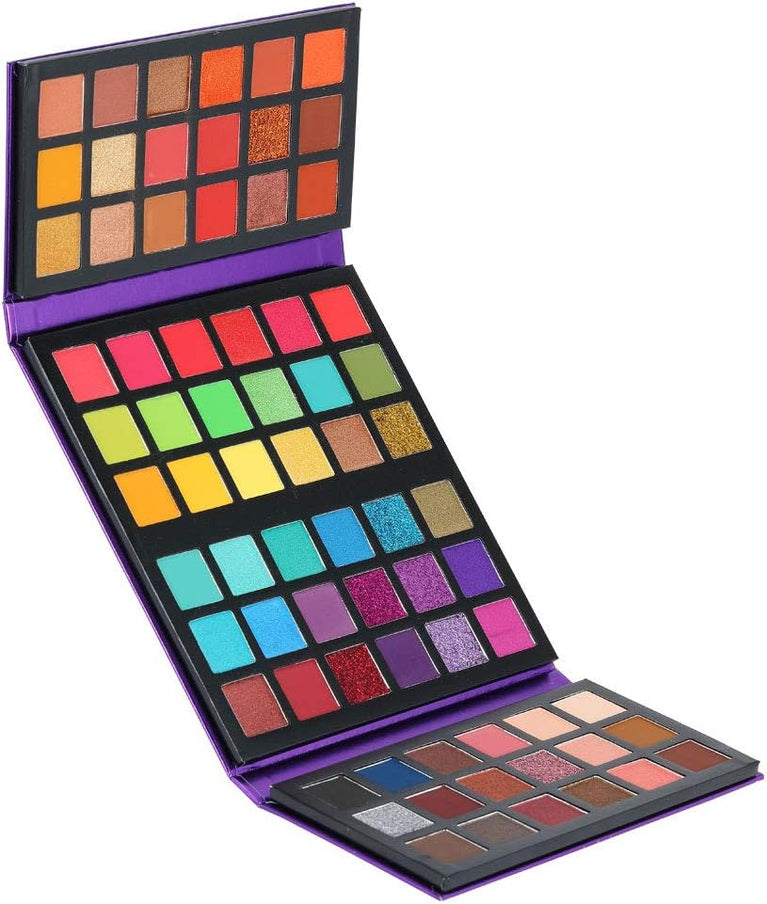 Ultimate 72-Color Eyeshadow Palette: Micronized, Luxurious Colors for the Modern Woman with Glitter and Blendable Shades