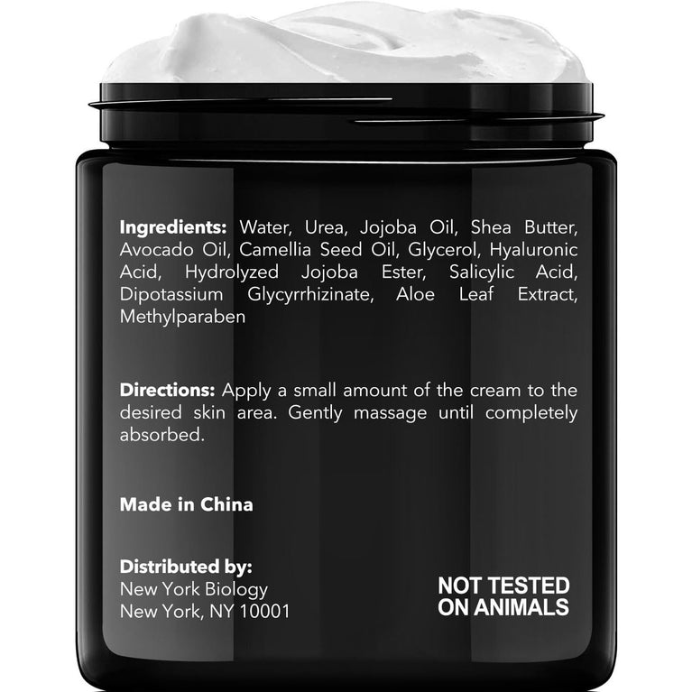 New York Biology's Tea Tree Oil Infused Foot Cream for Athlete's Foot, Nail Fungus, and Dry, Itchy Skin Relief - 226g