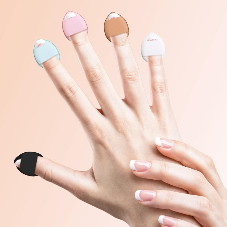 12-Pack Multi-Color Mini Beauty Blender Set with Finger Strap - Makeup Sponges for Flawless Application of Liquid & Dry Products