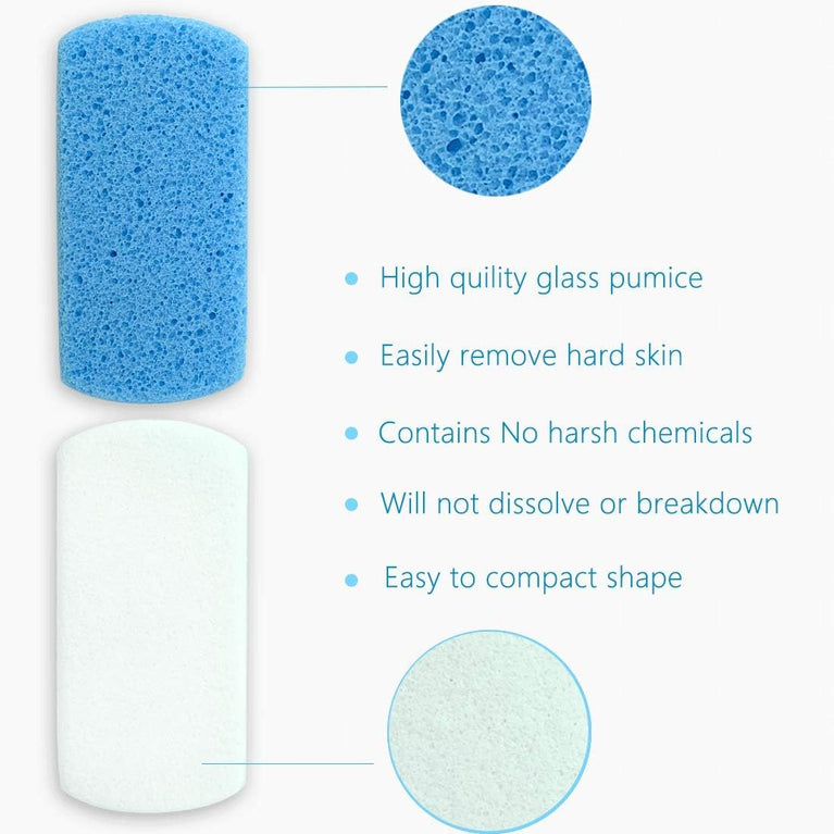 Maryton Dual-Sided Siliglass Foot Pumice Stone - Professional Callus Remover and Skin Smoother Pedicure Tool