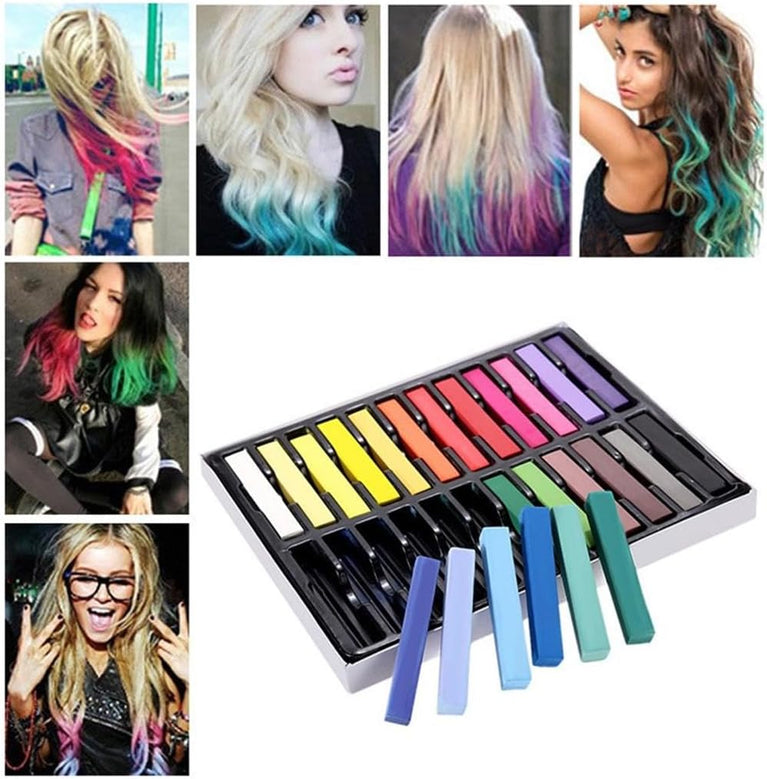 Colorful Hair Chalk Set for Creative Hair Designs