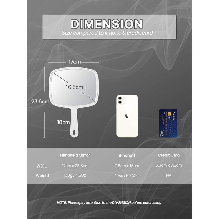 Distortion-Free Handheld Mirror with Anti-Skid Design, Union Jack White