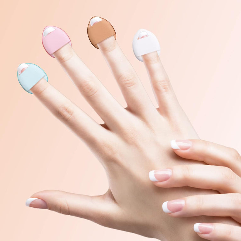 12-Pack Multi-Color Mini Beauty Blender Set with Finger Strap - Makeup Sponges for Flawless Application of Liquid & Dry Products