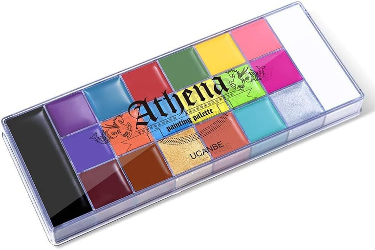 Pro-Series 20-Shade Body & Face Paint Palette – Non-Toxic, Intense Pigmentation, Smudge-Proof and Durable – Ideal for Halloween, Festivals, Parties, and Stage Performances