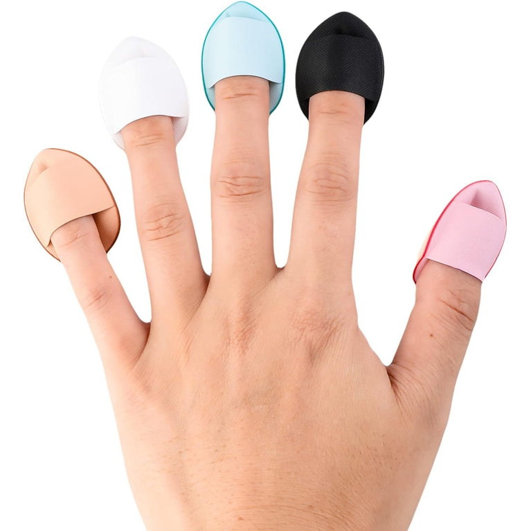 12-Pack Multi-Color Mini Beauty Blender Set with Finger Strap - Makeup Sponges for Flawless Application of Liquid & Dry Products
