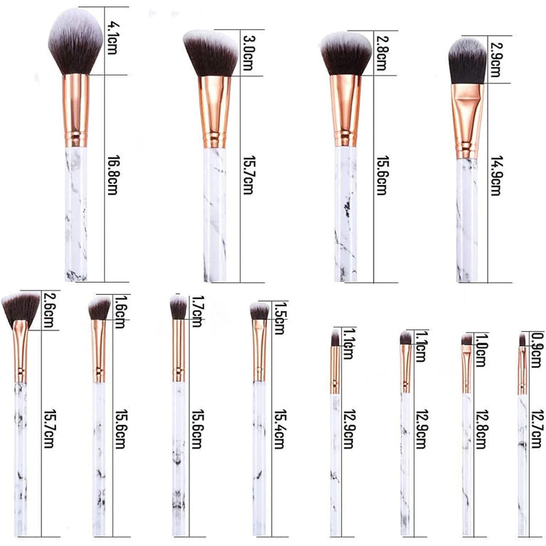 Marble Makeup Brush Set with Stylish Design and Premium Soft Bristles