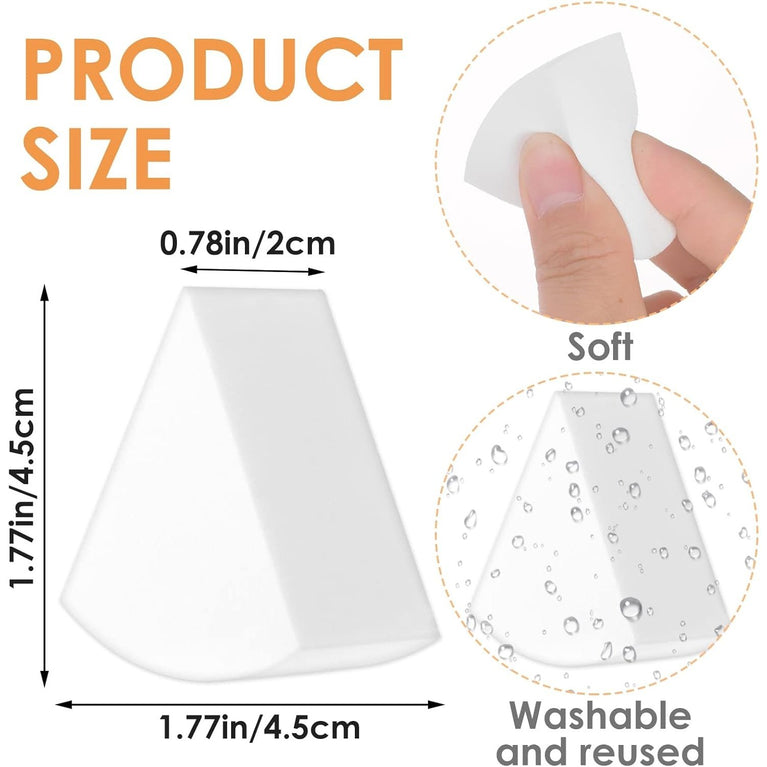6-Piece Ultra-Soft Non-Latex Makeup Sponge Set for Facial Application and Nail Art