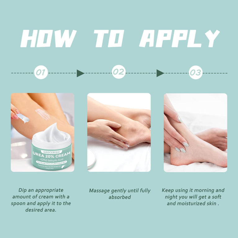 Intensive Moisturizing Urea Foot Cream with Salicylic Acid, Hyaluronic Acid, Tea Tree & Aloe Vera 5.29 oz
