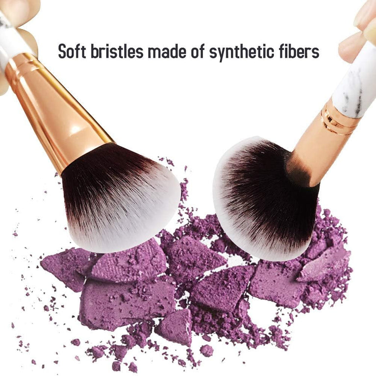 Marble Makeup Brush Set with Stylish Design and Premium Soft Bristles