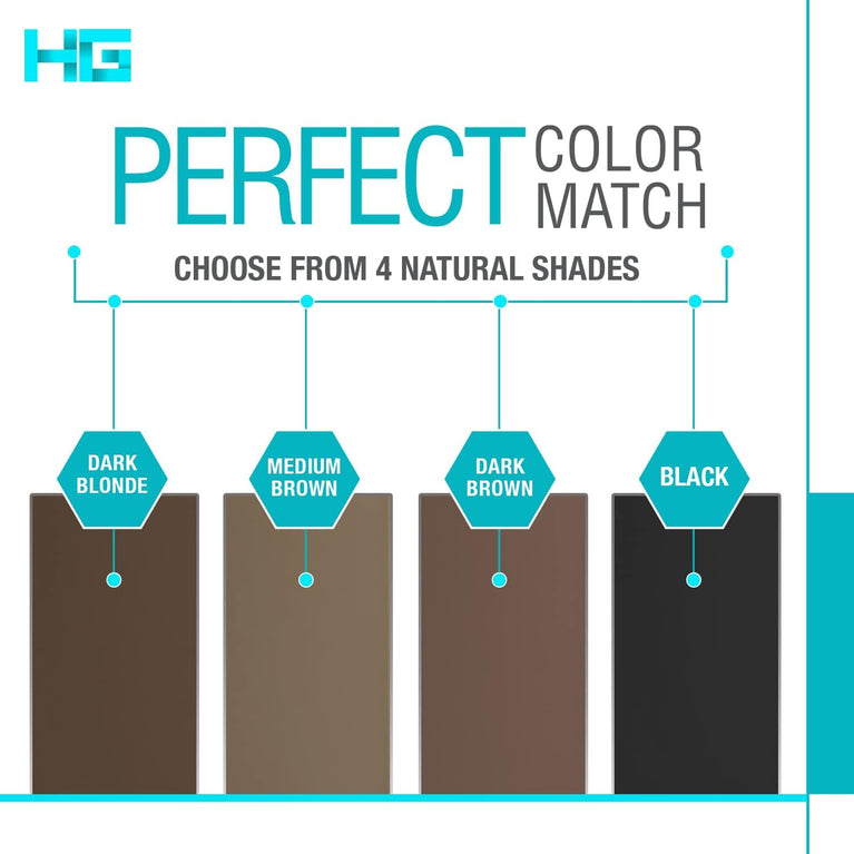Hair Genetics Dark Brown Root Touch Up Powder with Full Grey Coverage, Ideal for Eyebrows and Beards