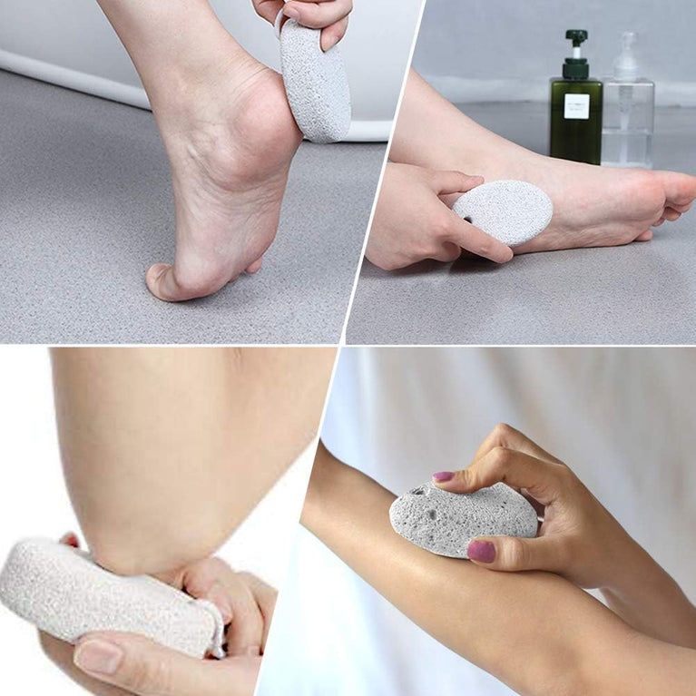 MAYKI Natural Lava Pumice Stone Duo for Feet, Hands & Body - Effective Callus Remover & Foot Scrubber, Perfect for Men & Women's Dead or Hard Skin Care