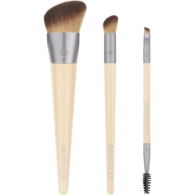 2x Radiant Blush & Highlight Brush Duo, Vegan & Cruelty-Free Synthetic Bristles for Skin Enhancement