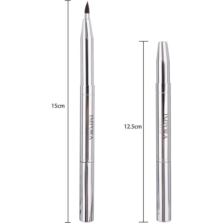 Impora London's Compact Travel-Friendly Retractable Lip Brush - Lightweight, Convenient for Handbag Storage
