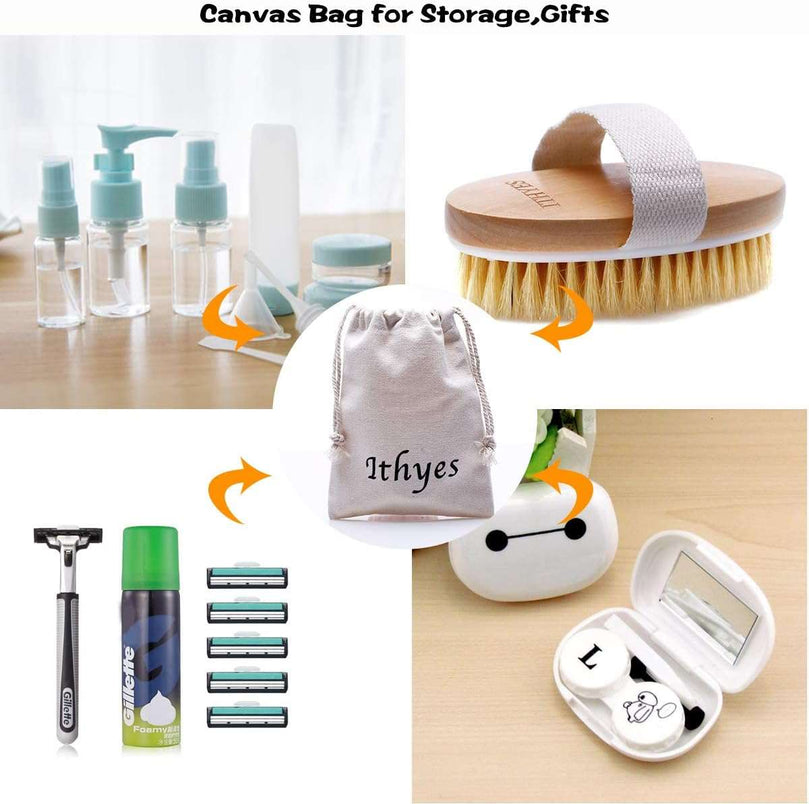 Ithyes Dry Brushing Body Brush Exfoliating Brush Natural Bristle bath Brush for Remove Dead Skin Toxins Cellulite,Treatment,Improves Lymphatic Functions,Exfoliates,Stimulates Blood Circulation