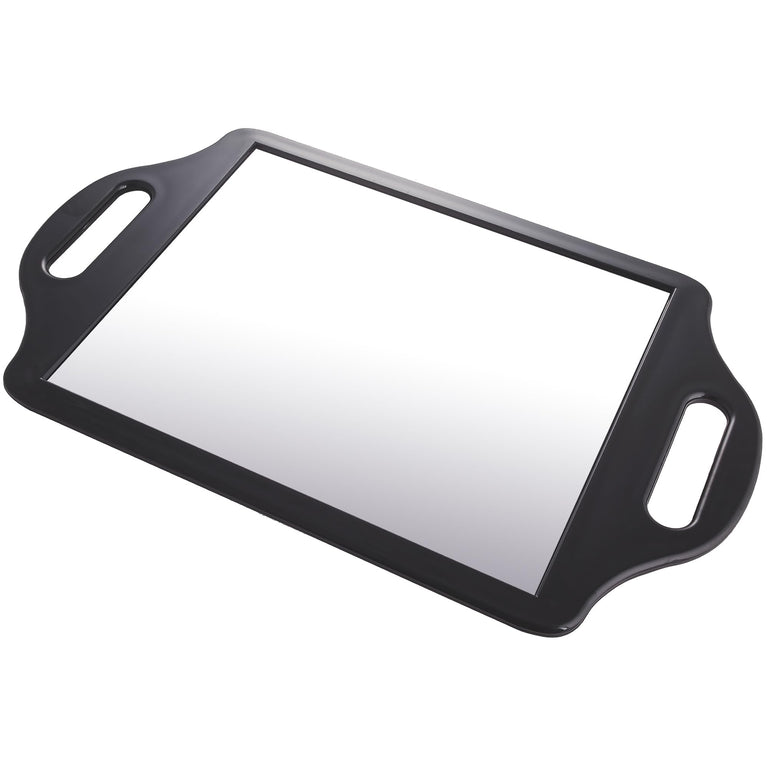 Professional Handheld Mirror - Dual-Handled Grooming Accessory for Barbers, Hairdressers, and Beauty Artist