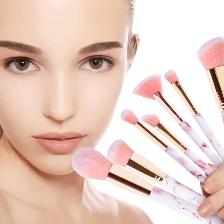 Marble Makeup Brush Set with Stylish Design and Premium Soft Bristles