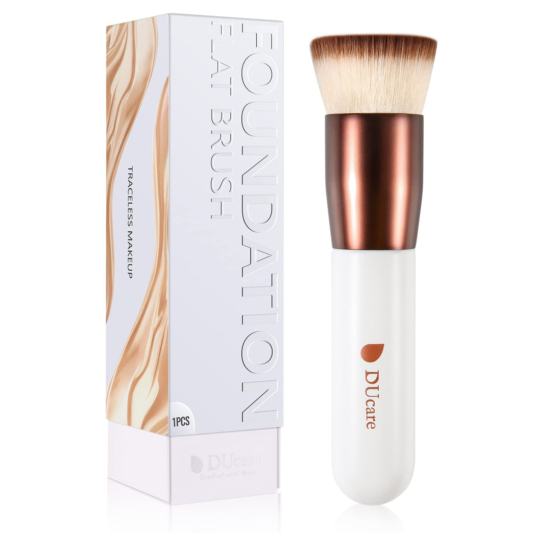 Flat Top Design for Effortless Blending of Liquid, Cream and Powder Cosmetics - Perfect for Buffing