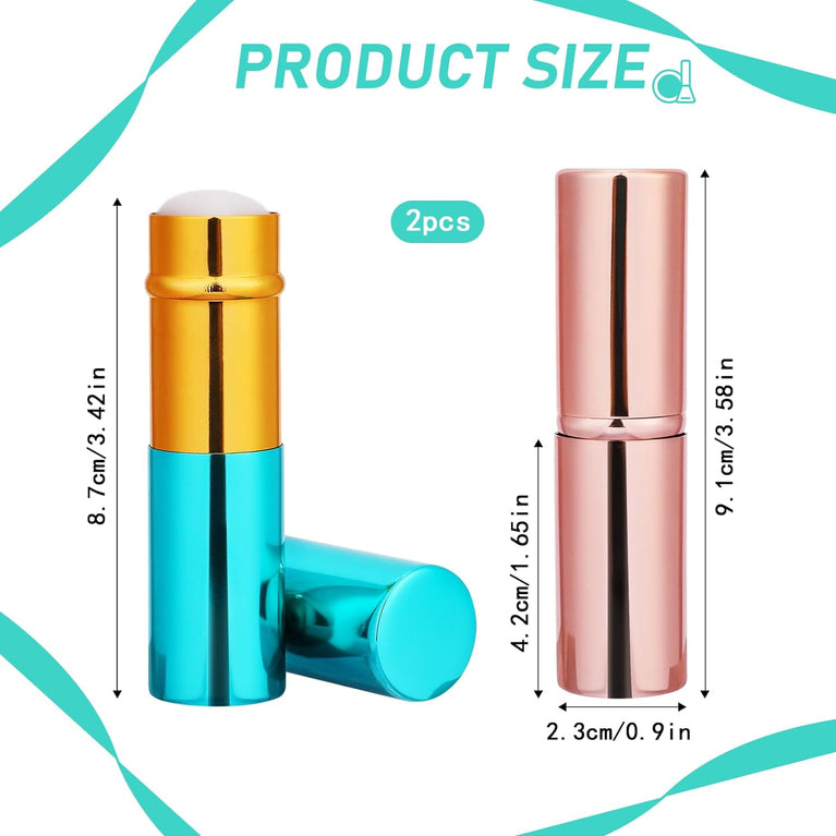 2 Pack Makeup Brush Duo with Retractable Design, Protective Covers, Fine Bristles for Flawless Bronzer