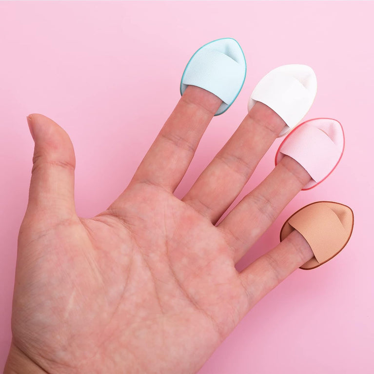 12-Pack Multi-Color Mini Beauty Blender Set with Finger Strap - Makeup Sponges for Flawless Application of Liquid & Dry Products