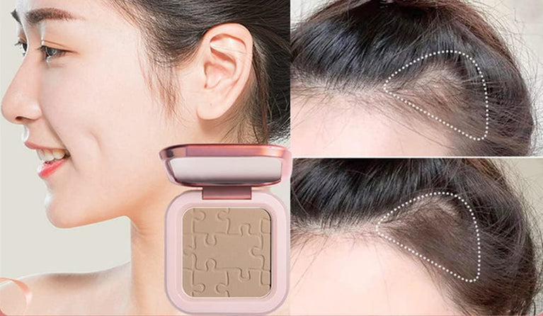 Go Ho All-in-One Contouring Makeup Set with Compact Mirror & Brush, Ultra-Smooth Pressed Powder for Face & Nose Contouring