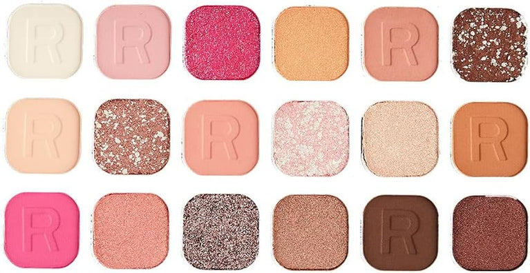 Makeup Revolution's Forever Flawless 18-shade Cannabis Sativa Infused Eyeshadow Palette with Matte and Shimmer Finishes, 19.8g - Chilled