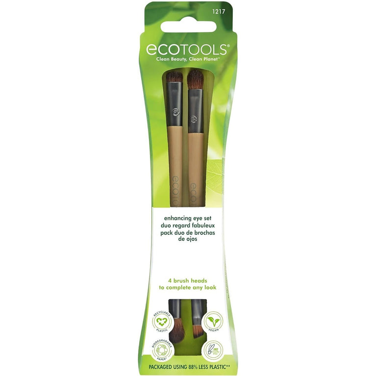 Enhance Your Eyes: Dual-Sided Brush Set for Eco-Friendly Makeup Application