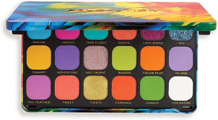 Makeup Revolution Forever Flawless Decadent Eyeshadow Palette - 18 High-Pigmented Matte and Shimmer Shades, 19.8g