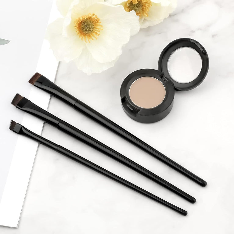 Precision Eyeliner Brush Set - 3 Piece Makeup Kit for Eyeshadow and Brow Shaping