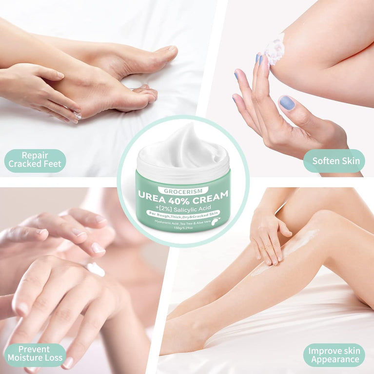 Intensive Moisturizing Urea Foot Cream with Salicylic Acid, Hyaluronic Acid, Tea Tree & Aloe Vera 5.29 oz