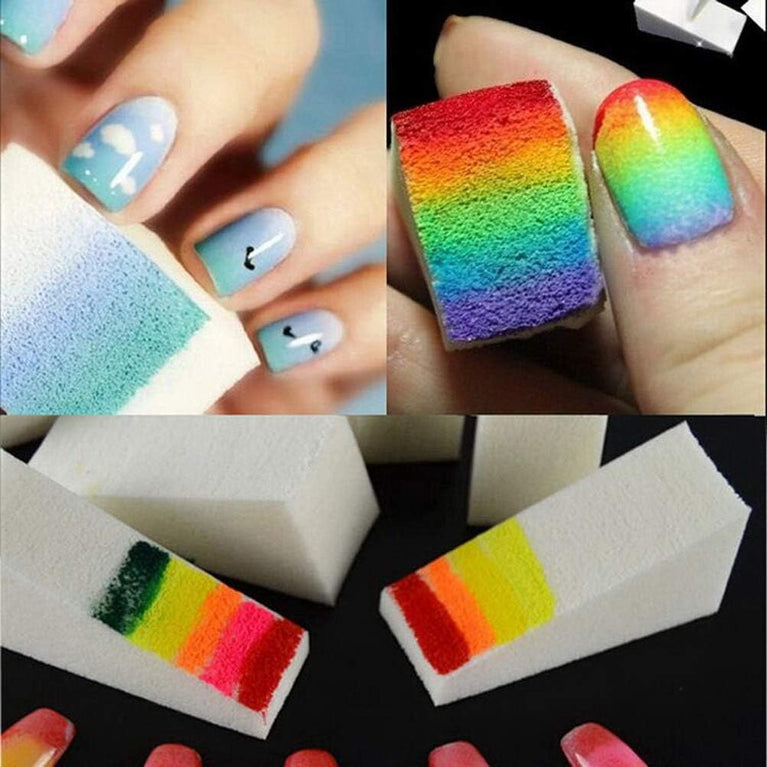 40-Piece Set of Triangle Shaped Nail Art and Makeup Sponges, Hypoallergenic Cosmetic Sponge