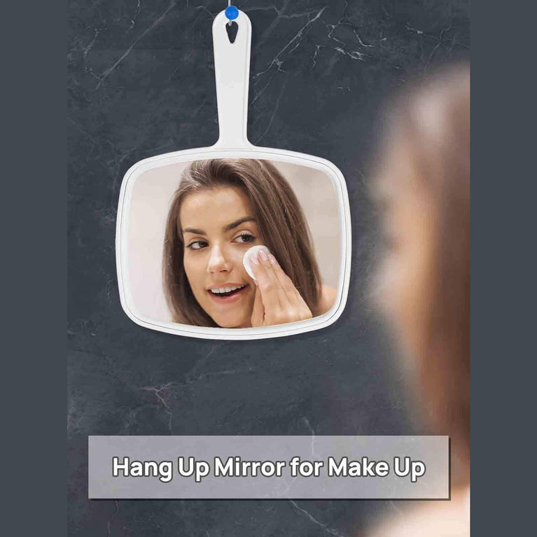 Distortion-Free Handheld Mirror with Anti-Skid Design, Union Jack White
