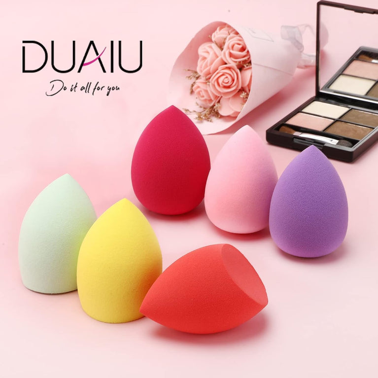 ro 6-Piece Makeup Sponge Set: Non-Latex Beauty Blenders for Flawless Foundation, Cream, and Powder Application