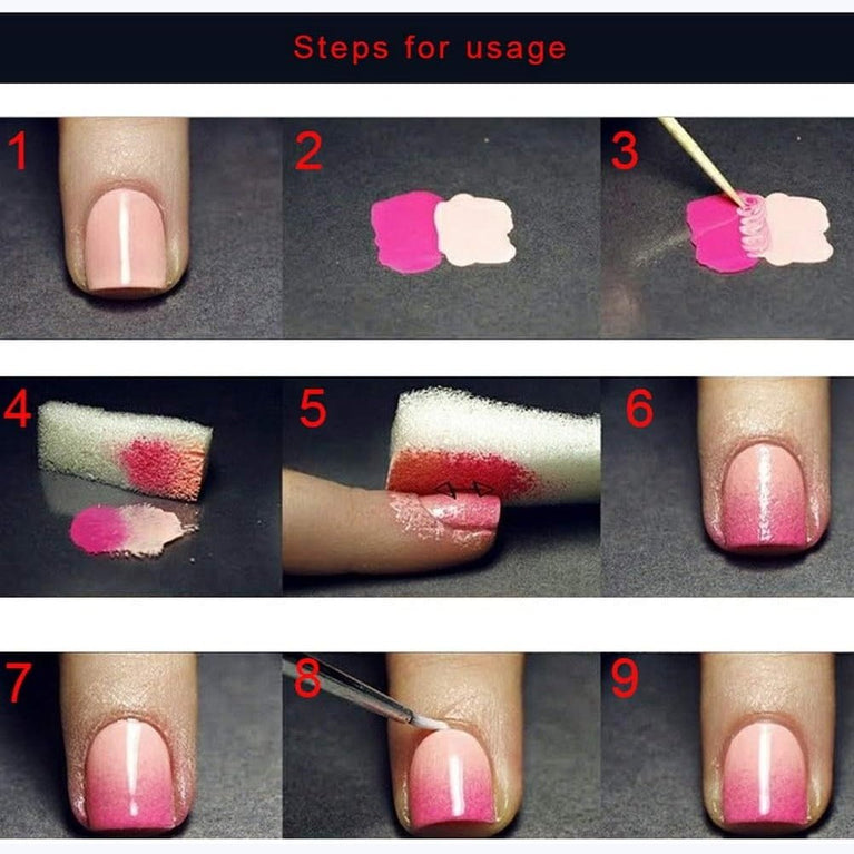 40-Piece Set of Triangle Shaped Nail Art and Makeup Sponges, Hypoallergenic Cosmetic Sponge