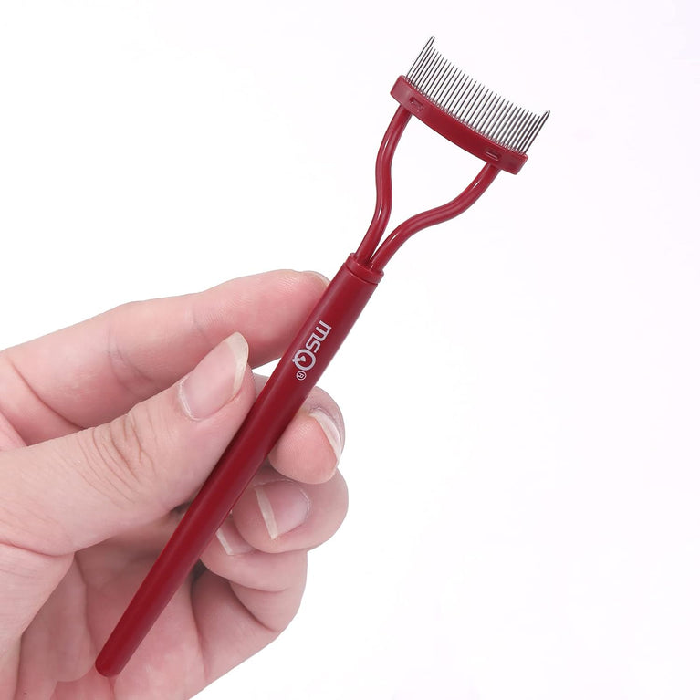 Eyelash Grooming Tool with Curved Comb for Flawless Mascara Application