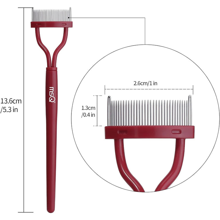 Eyelash Grooming Tool with Curved Comb for Flawless Mascara Application