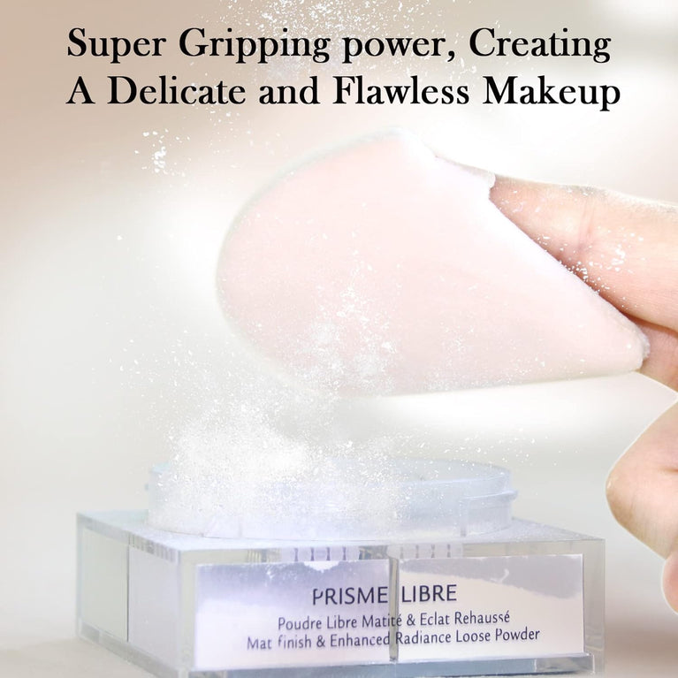 Cosmetic Foundation Sponge Blender Set - 6 Pack Luxurious Powder Puffs in Nude for Precision Makeup Application