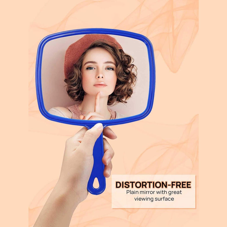 Distortion-Free Handheld Mirror with Anti-Skid Design, Union Jack White