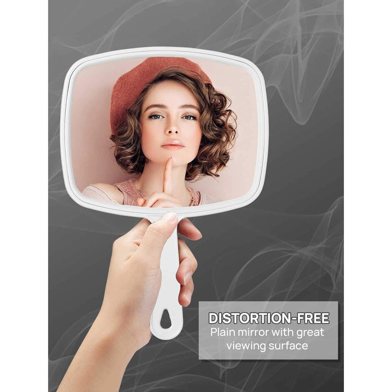 Distortion-Free Handheld Mirror with Anti-Skid Design, Union Jack White