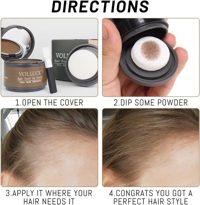 Hairline Shadow Powder for Hair Root Touch Up - Dark Brown