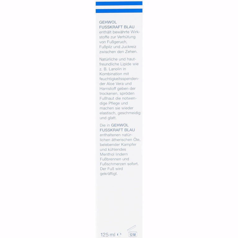 Gehwol Nourishing Foot Cream with Anti-Fungal Formula, 125ml Tube, Blue