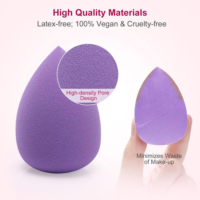ro 6-Piece Makeup Sponge Set: Non-Latex Beauty Blenders for Flawless Foundation, Cream, and Powder Application