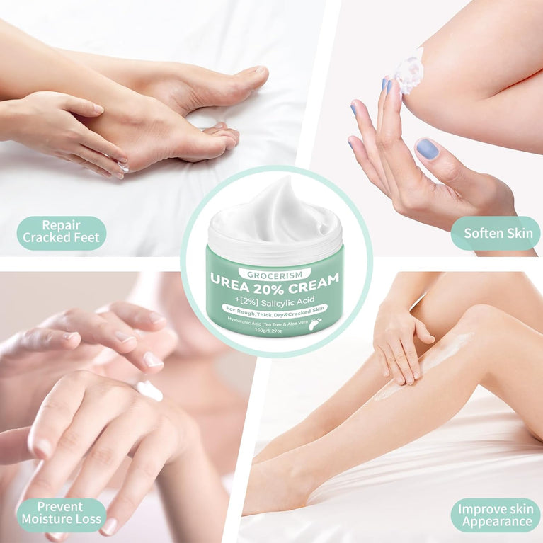 Intensive Moisturizing Urea Foot Cream with Salicylic Acid, Hyaluronic Acid, Tea Tree & Aloe Vera 5.29 oz
