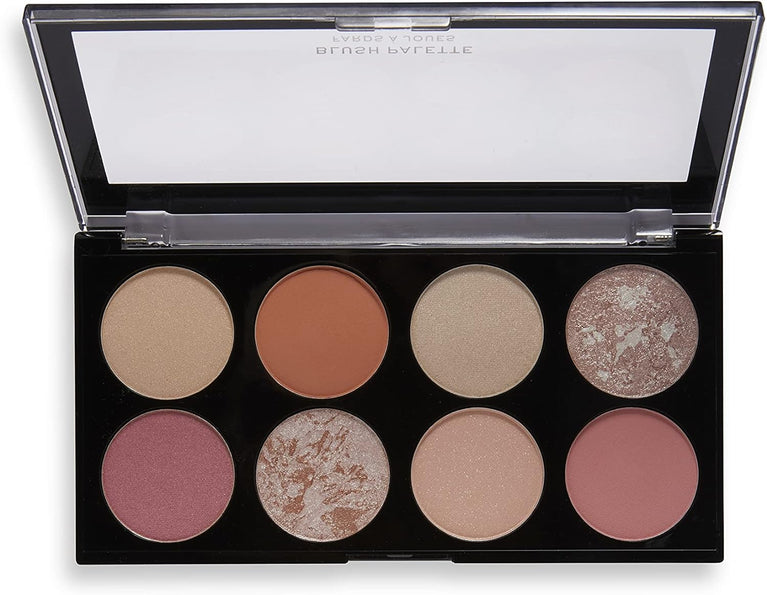 Revolution Beauty Ultra Blush Palette - 8 Matte and Shimmer Shades with Mirror, Sugar & Spice Edition - Cruelty-Free